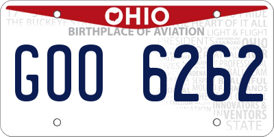 OH license plate GOO6262