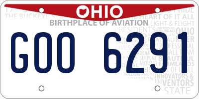 OH license plate GOO6291