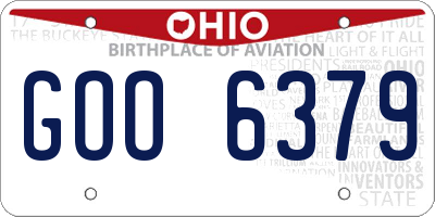 OH license plate GOO6379