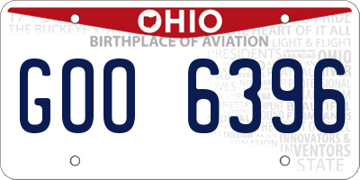 OH license plate GOO6396