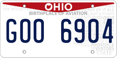 OH license plate GOO6904