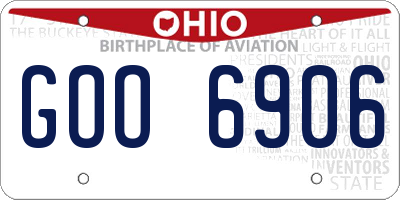 OH license plate GOO6906