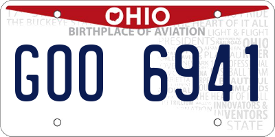 OH license plate GOO6941