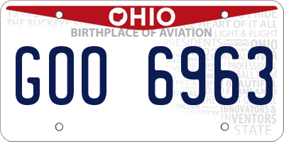 OH license plate GOO6963
