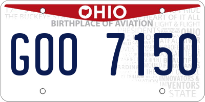 OH license plate GOO7150