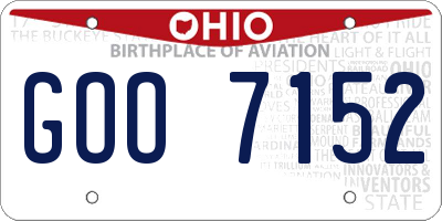 OH license plate GOO7152