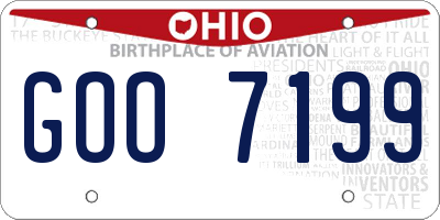 OH license plate GOO7199