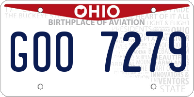 OH license plate GOO7279