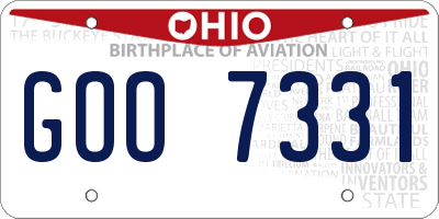OH license plate GOO7331