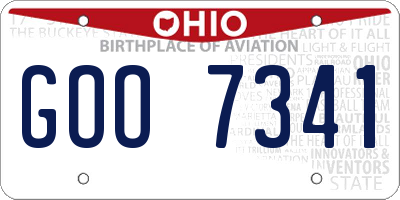 OH license plate GOO7341