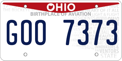 OH license plate GOO7373