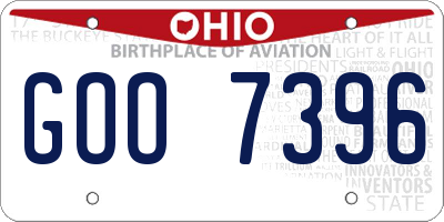 OH license plate GOO7396