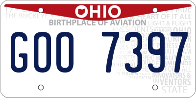 OH license plate GOO7397