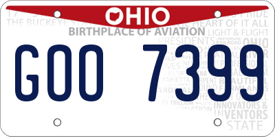 OH license plate GOO7399