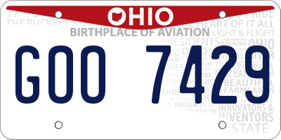 OH license plate GOO7429