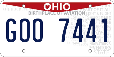 OH license plate GOO7441