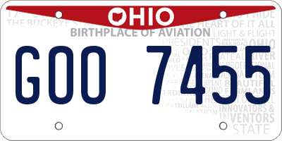 OH license plate GOO7455