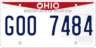 OH license plate GOO7484