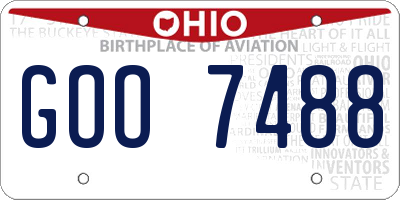 OH license plate GOO7488