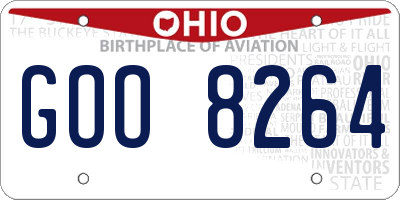 OH license plate GOO8264