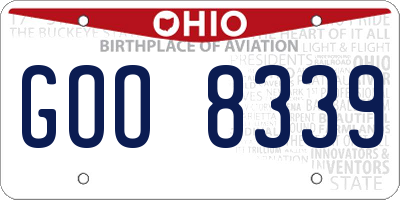 OH license plate GOO8339