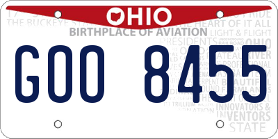 OH license plate GOO8455