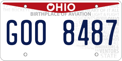 OH license plate GOO8487