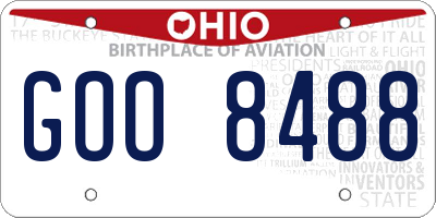 OH license plate GOO8488