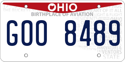 OH license plate GOO8489