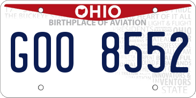 OH license plate GOO8552