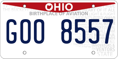 OH license plate GOO8557