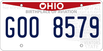 OH license plate GOO8579