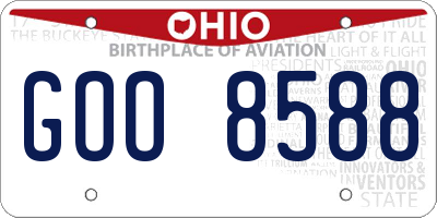 OH license plate GOO8588
