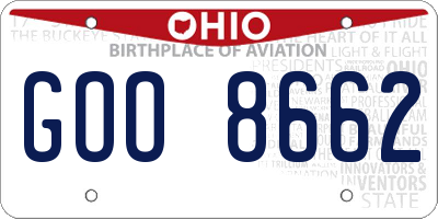 OH license plate GOO8662
