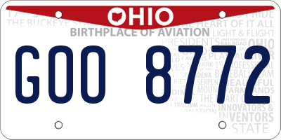 OH license plate GOO8772