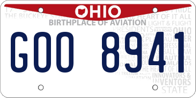 OH license plate GOO8941