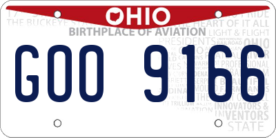 OH license plate GOO9166