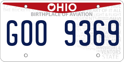 OH license plate GOO9369