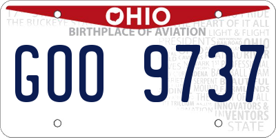 OH license plate GOO9737
