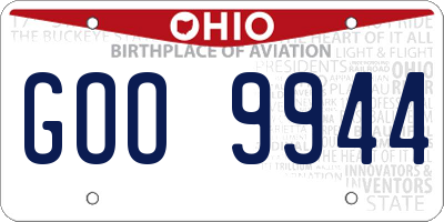 OH license plate GOO9944