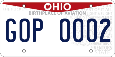 OH license plate GOP0002