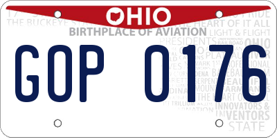 OH license plate GOP0176