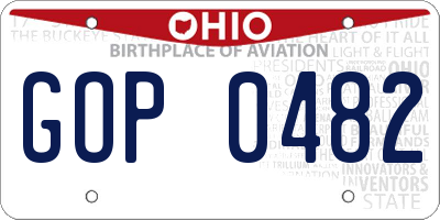 OH license plate GOP0482