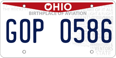 OH license plate GOP0586