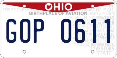 OH license plate GOP0611