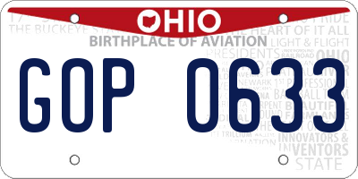 OH license plate GOP0633