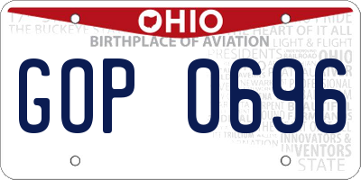 OH license plate GOP0696