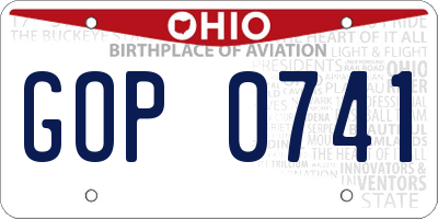 OH license plate GOP0741