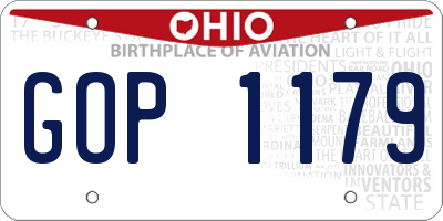 OH license plate GOP1179