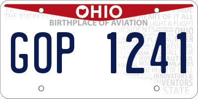 OH license plate GOP1241